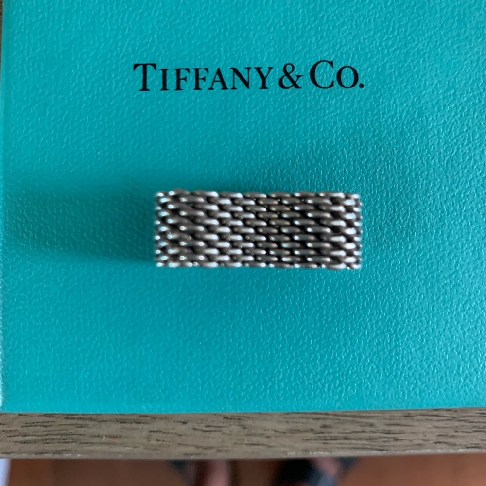 TIFFANY & CO. • SOMERSET MESH RING • SIZE 6.5 - Picture 2 of 7